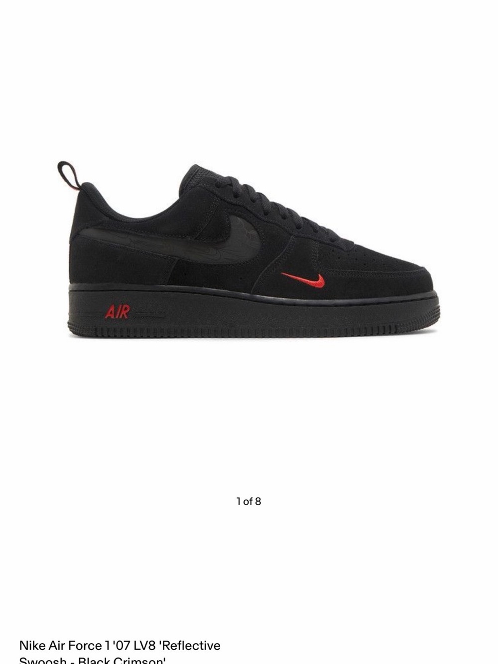 Nike Black Low-Top Sneakers with Red Accents